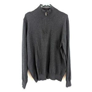 New Hawker Rye sz XXL Knit Mock Neck Hoodie Sweater gray cotton cashmere 4391